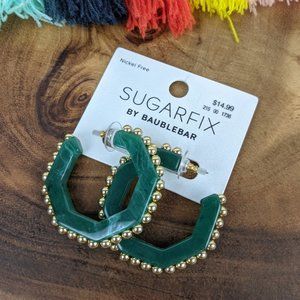 SUGARFIX by BaubleBar Stud Resin Hoop Earrings